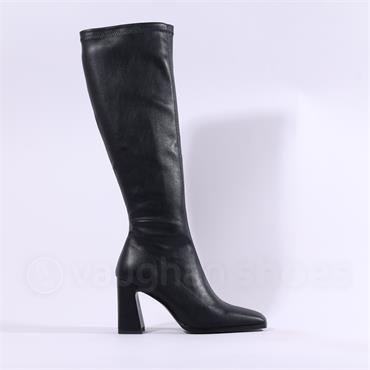 Pedro Anton Glasgow Knee High Heel Boot - Black Stretch